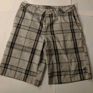 O'neill Plaid Casual Shorts Size 31